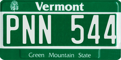 VT license plate PNN544