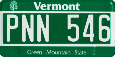 VT license plate PNN546