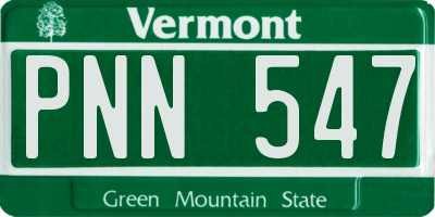VT license plate PNN547