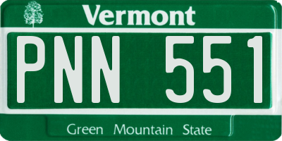 VT license plate PNN551