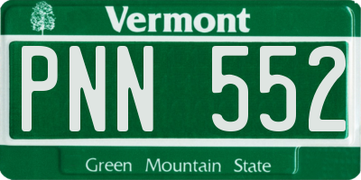 VT license plate PNN552