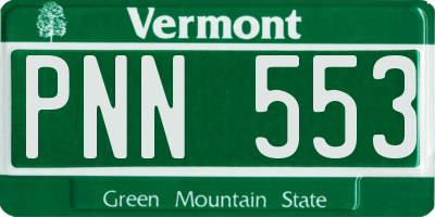 VT license plate PNN553