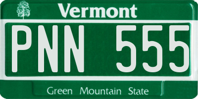 VT license plate PNN555