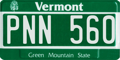 VT license plate PNN560