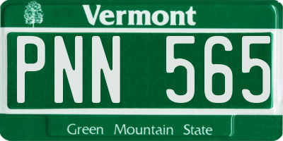 VT license plate PNN565