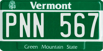 VT license plate PNN567
