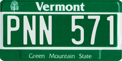 VT license plate PNN571