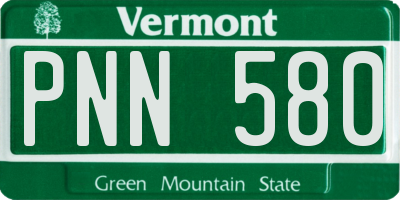 VT license plate PNN580