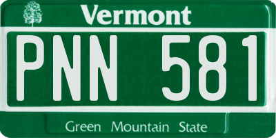 VT license plate PNN581