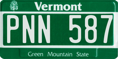 VT license plate PNN587