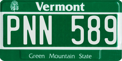 VT license plate PNN589