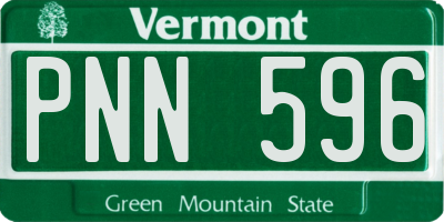 VT license plate PNN596