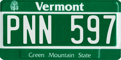 VT license plate PNN597