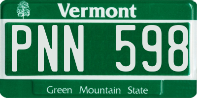 VT license plate PNN598