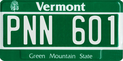 VT license plate PNN601
