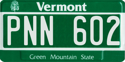 VT license plate PNN602