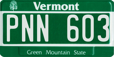 VT license plate PNN603