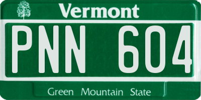 VT license plate PNN604
