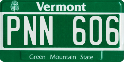 VT license plate PNN606