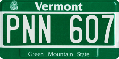 VT license plate PNN607