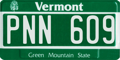 VT license plate PNN609