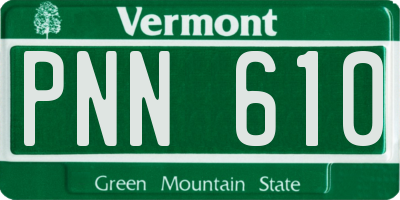 VT license plate PNN610
