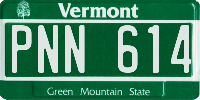 VT license plate PNN614