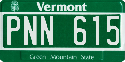 VT license plate PNN615