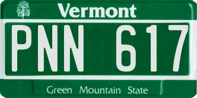 VT license plate PNN617