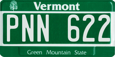 VT license plate PNN622