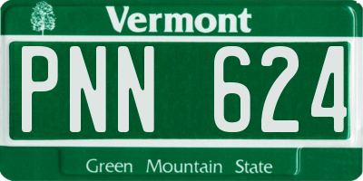 VT license plate PNN624