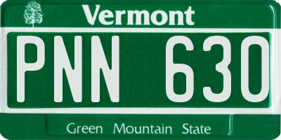 VT license plate PNN630