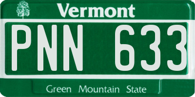 VT license plate PNN633