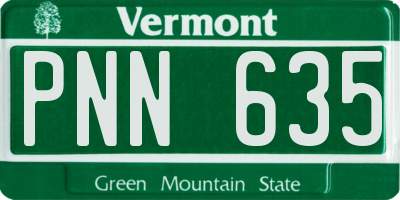 VT license plate PNN635