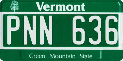 VT license plate PNN636