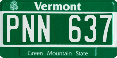 VT license plate PNN637