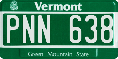 VT license plate PNN638