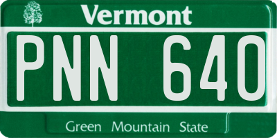 VT license plate PNN640