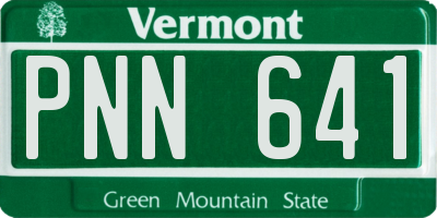VT license plate PNN641