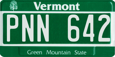 VT license plate PNN642