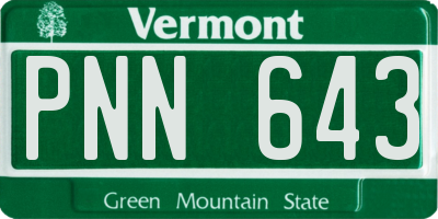 VT license plate PNN643
