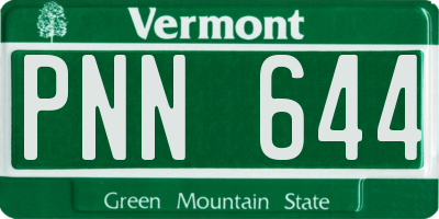 VT license plate PNN644