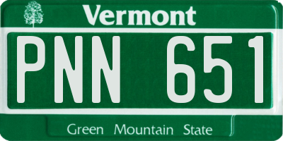 VT license plate PNN651