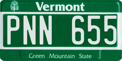 VT license plate PNN655