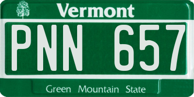 VT license plate PNN657