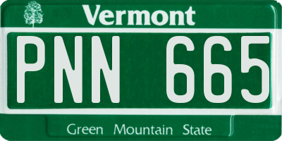 VT license plate PNN665
