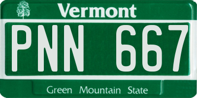 VT license plate PNN667