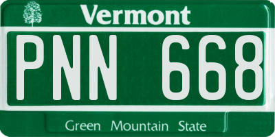 VT license plate PNN668