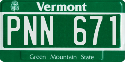 VT license plate PNN671