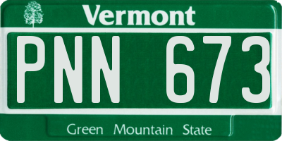 VT license plate PNN673